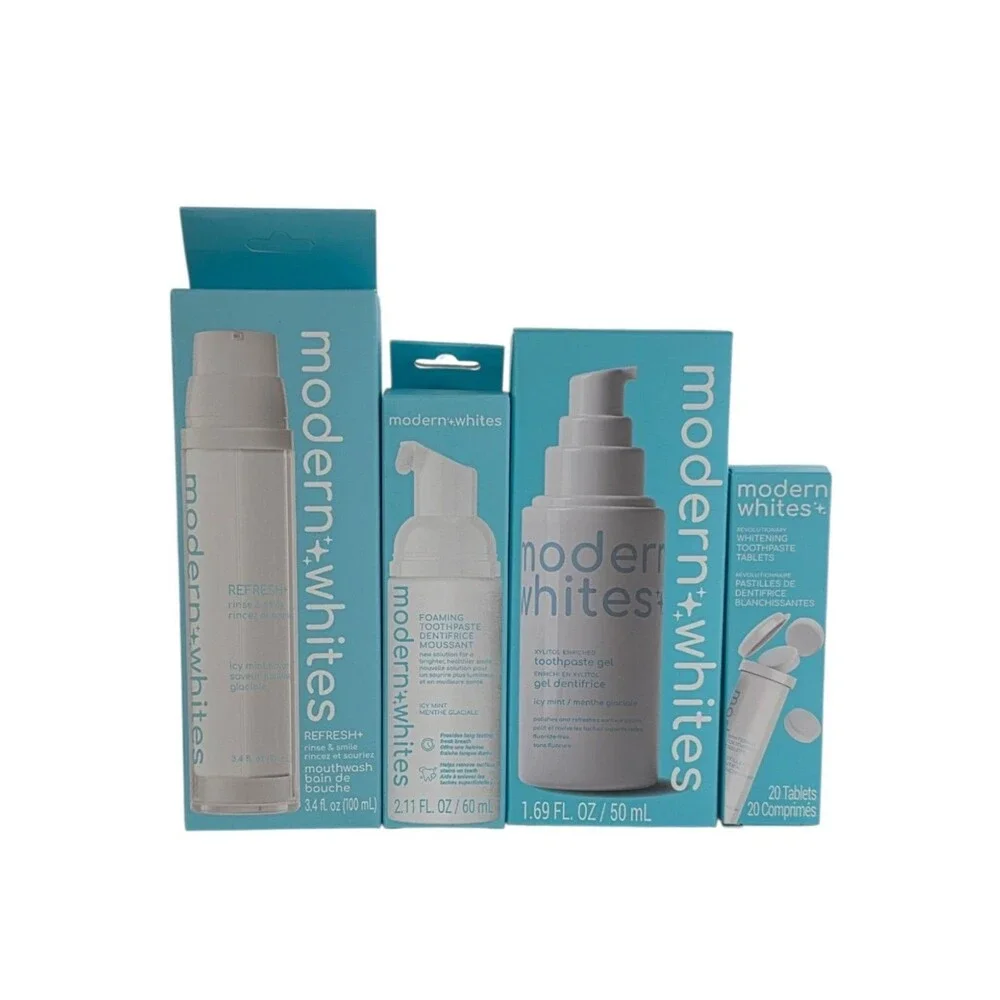 Modern + Whites Refresh +  Oral Care Set ..Mouthwash ,Foaming Toothpaste, ~4PK